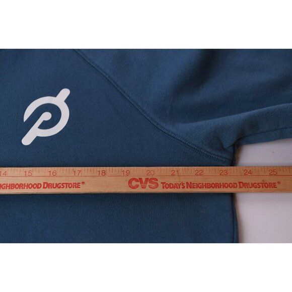 Peloton Sweatshirt Cotton Crew Neck Logo Size Large Indigo Blue with Logo - Picture 10 of 12